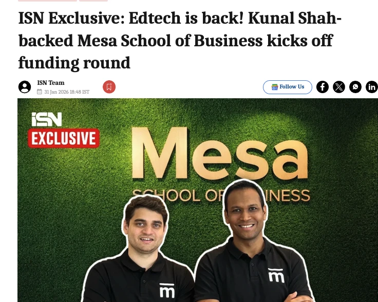 ISN feature on Mesa School of Business
