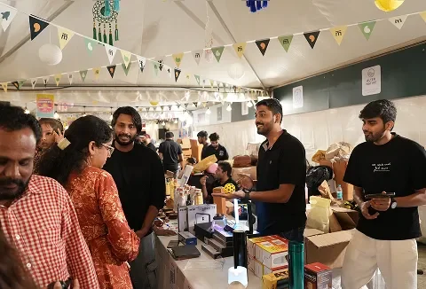 Mesa students selling at their stall