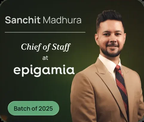Sanchit Madhura, Chief of Staff, Epigamia