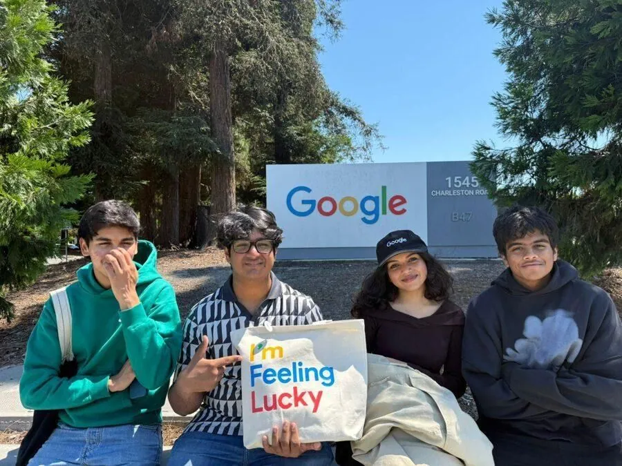 Mesa students outside Google