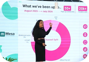 Founder presenting a business plan